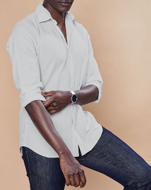 Grijze slimfit overhemd van Sammy Pat Cloud