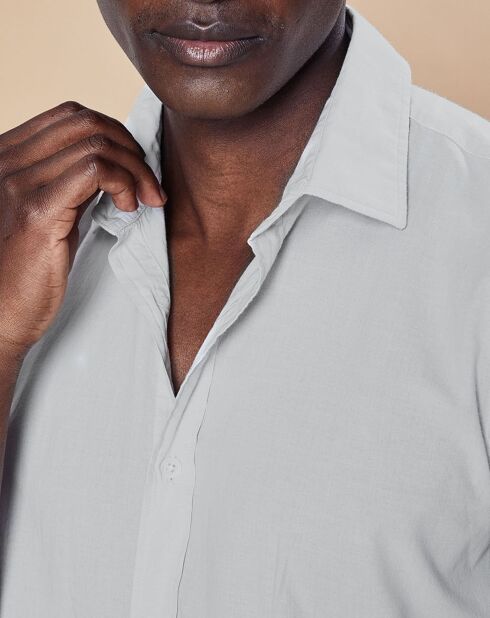 Grijze slimfit overhemd van Sammy Pat Cloud