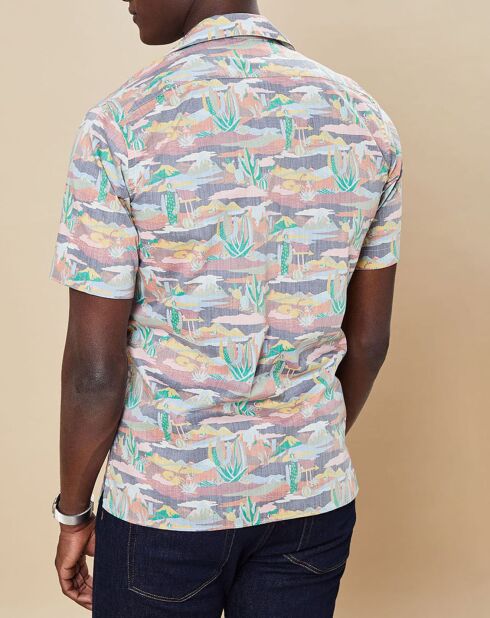 Slim Fit Slam 02 Mc shirt met veelkleurige opdruk