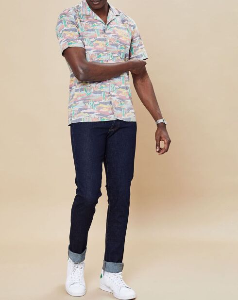 Slim Fit Slam 02 Mc shirt met veelkleurige opdruk