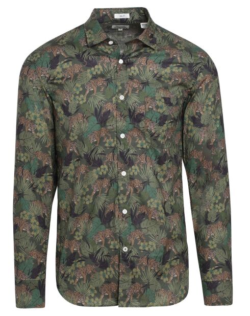 Chemise Slim Fit Storm imprimée jungle verte