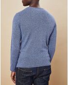 Pull en Coton & Lin Crew bleu chiné