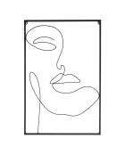 Tableau filaire Visage noir - 60x90 cm
