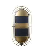 Miroir en métal doré - 90x43 cm