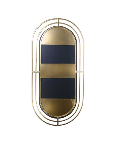 Miroir en métal doré - 90x43 cm