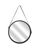 Miroir avec anse noir - D.40 cm