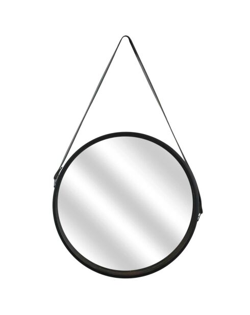 Miroir avec anse noir - D.40 cm