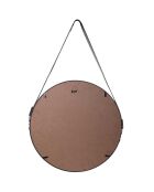 Miroir avec anse noir - D.40 cm