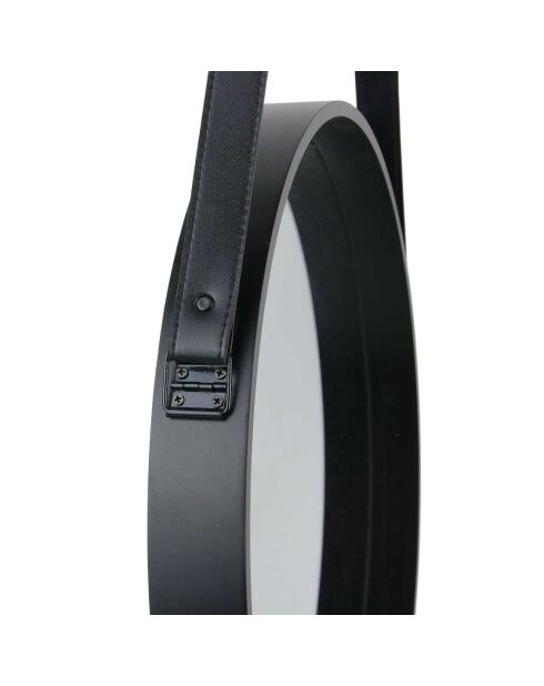 Miroir avec anse noir - D.40 cm