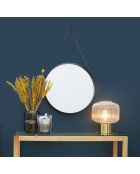 Miroir avec anse noir - D.40 cm