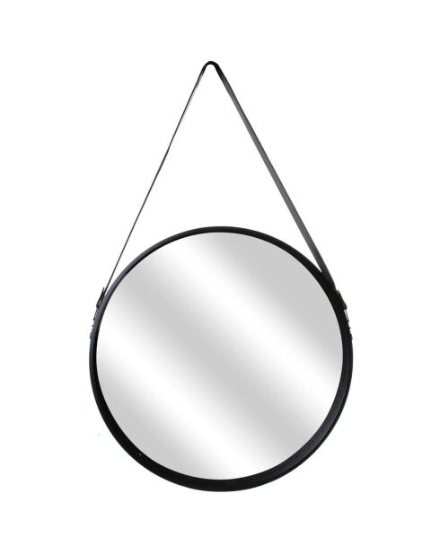 Miroir avec anse noir - D.50 cm