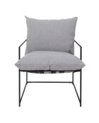 Fauteuil Jonas gris/noir - 61x61x62.5 cm