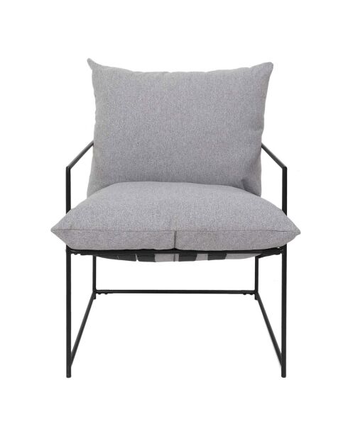 Fauteuil Jonas gris/noir - 61x61x62.5 cm