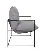 Fauteuil Jonas gris/noir - 61x61x62.5 cm