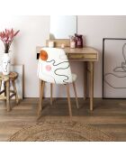 Chaise Poésie avec pieds en métal multicolore - 50x86x44 cm