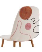 Chaise Poésie avec pieds en métal multicolore - 50x86x44 cm