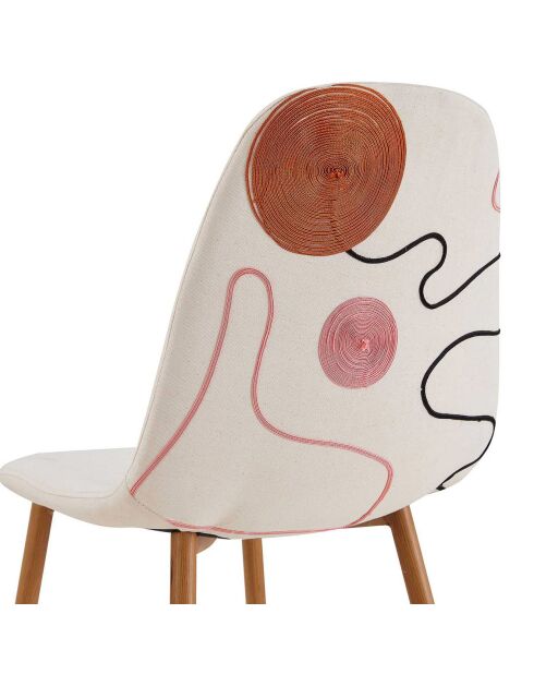 Chaise Poésie avec pieds en métal multicolore - 50x86x44 cm