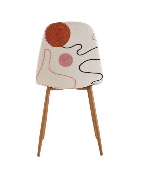 Chaise Poésie avec pieds en métal multicolore - 50x86x44 cm