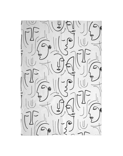 Tapis Arty blanc/noir - 120x170 cm