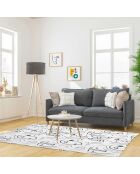Tapis Arty blanc/noir - 120x170 cm