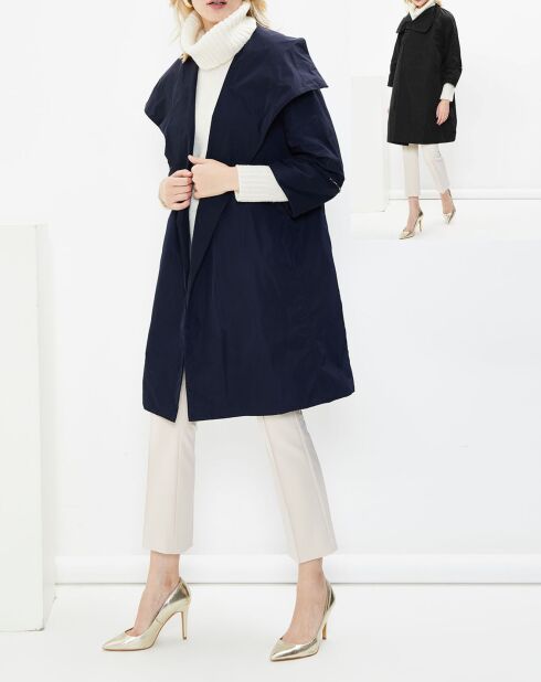 Parka légère réversible Manna bleu marine/noir