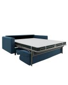 Canapé convertible Lana tissu tramé bleu gris - 180x100x87 cm