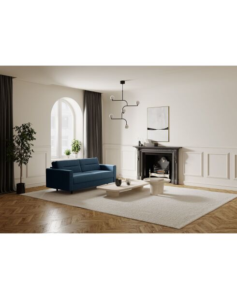 Lana ausziehbares Sofa aus blaugrauem Webstoff - 180x100x87 cm