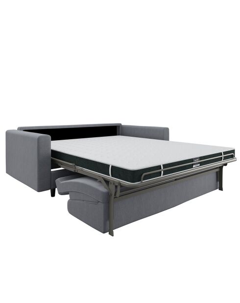 Lana ausziehbares Sofa aus hellgrauem Webstoff - 180x100x87 cm