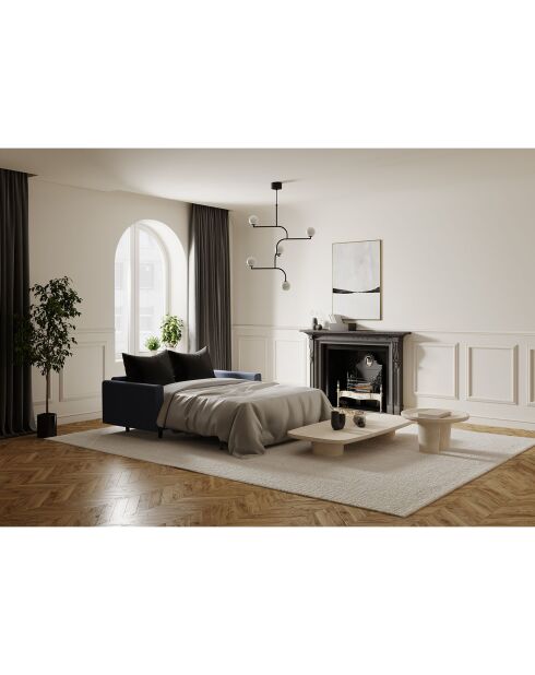 Lana Schlafsofa aus graphitgrauem Webstoff - 180x100x87 cm