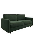 Canapé convertible Isaka tissu tramé vert olive - 182x100x90 cm