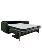 Canapé convertible Isaka tissu tramé vert olive - 182x100x90 cm