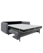 Canapé convertible Isaka tissu tramé gris clair - 182x100x90 cm