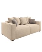 Canapé convertible Octav velours beige - 225x100x69 cm