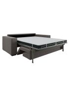 Canapé convertible Octav velours gris graphite - 205x100x69 cm