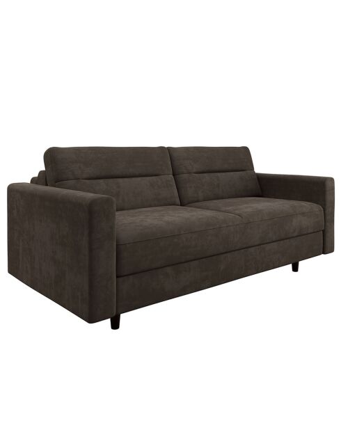 Lana Schlafsofa aus anthrazitgrauem Samt - 202x100x90 cm