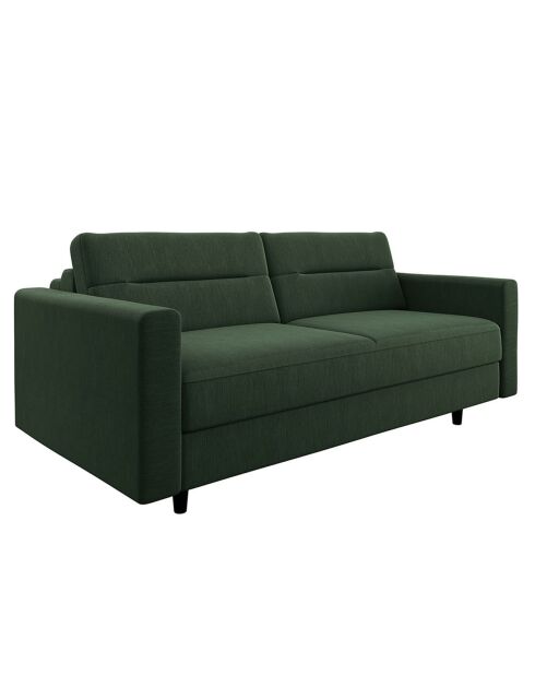 Lana ausziehbares Sofa aus olivgrünem Webstoff - 202x100x90 cm