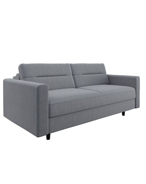 Sofá convertible Lana de tela tejida gris claro - 202x100x90 cm