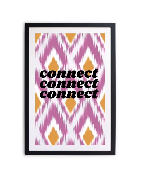 Affiche encadrée Connect multicolore - 40x30 cm