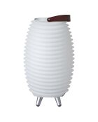 Lampe Enceinte Bluetooth sans fil Synergy 35  blanche - 24x24x41.2 cm