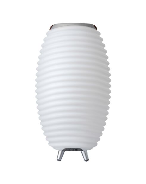 Lampe Enceinte Bluetooth sans fil Synergy 50 blanche - 31.7x31.7x56.3 cm