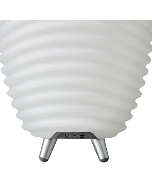 Lampe Enceinte Bluetooth sans fil Synergy 50 blanche - 31.7x31.7x56.3 cm