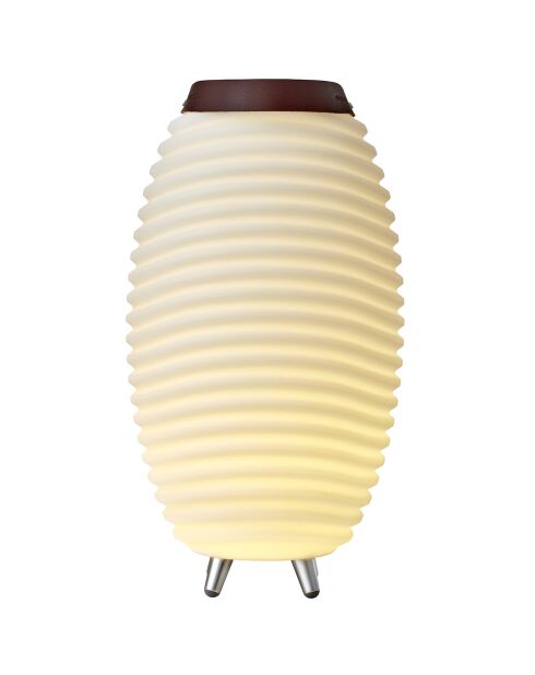 Lampe Enceinte Bluetooth sans fil Synergy 50 blanche - 31.7x31.7x56.3 cm