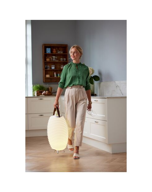 Lampe Enceinte Bluetooth sans fil Synergy 50 blanche - 31.7x31.7x56.3 cm