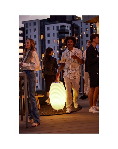 Lampe Enceinte Bluetooth sans fil Synergy 65 blanche - 41x41x71.5 cm