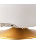 Lampe Enceinte Bluetooth sans fil Atmos par Jacob Jensen Design laiton - 21.5x21.5x35.3 cm