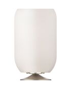Lampe Enceinte Bluetooth sans fil Atmos par Jacob Jensen Design argenté brossé - 21.5x21.5x35.4 cm