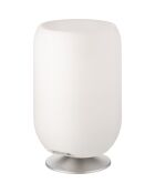 Lampe Enceinte Bluetooth sans fil Atmos par Jacob Jensen Design argenté brossé - 21.5x21.5x35.4 cm