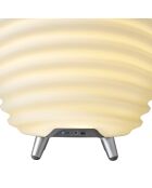 Lampe Enceinte Bluetooth sans fil Synergy 65  blanche - 41x41x71.5 cm