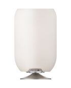 Lampe Enceinte Bluetooth sans fil Atmos par Jacob Jensen Design argenté brossé - 21.5x21.5x35.4 cm