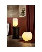 Lampe Enceinte Bluetooth sans fil Atmos par Jacob Jensen Design argenté brossé - 21.5x21.5x35.4 cm
